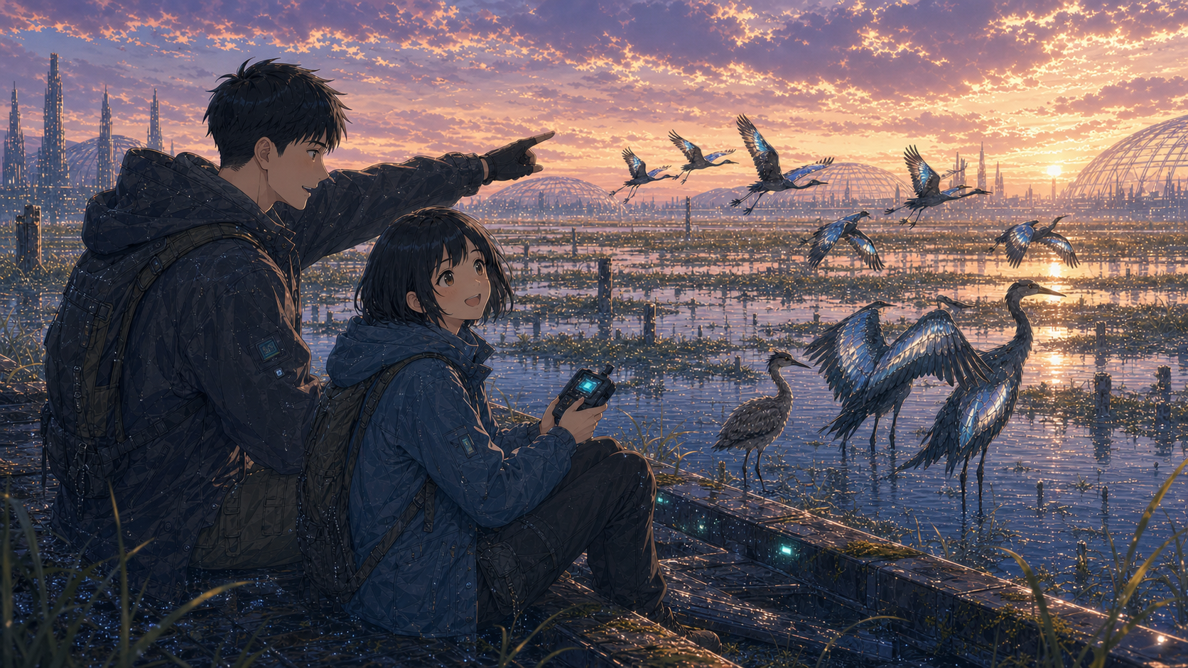 鏡羽潮鷺，晚｜撤離與記錄