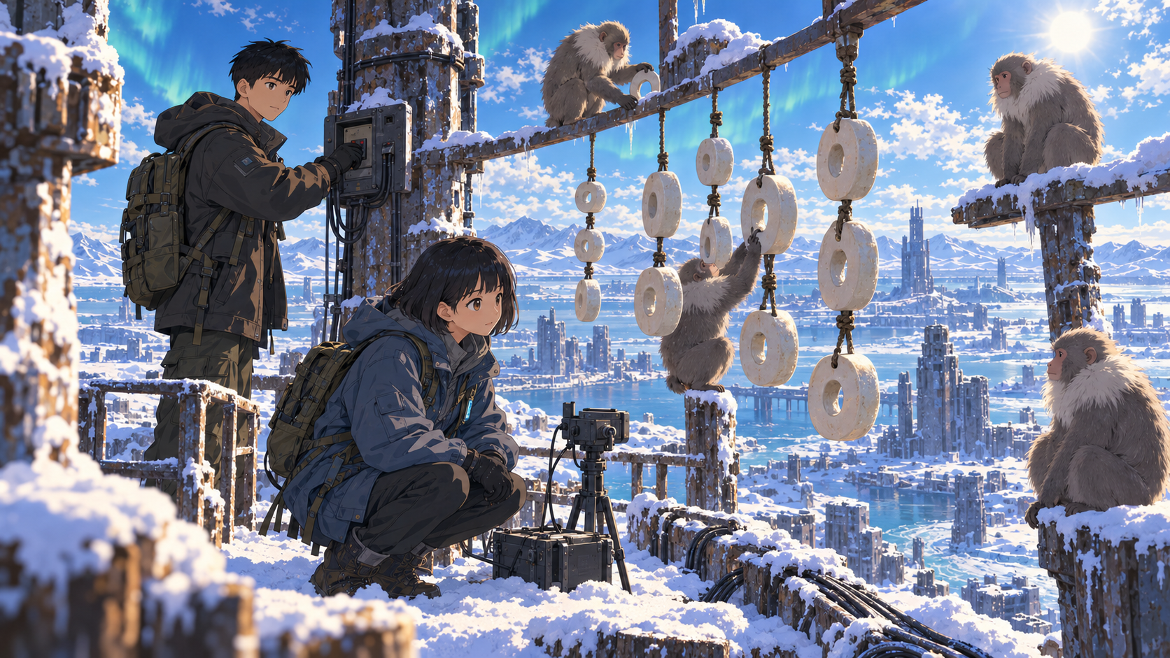 塔環雪猿群，中｜近距離觀察