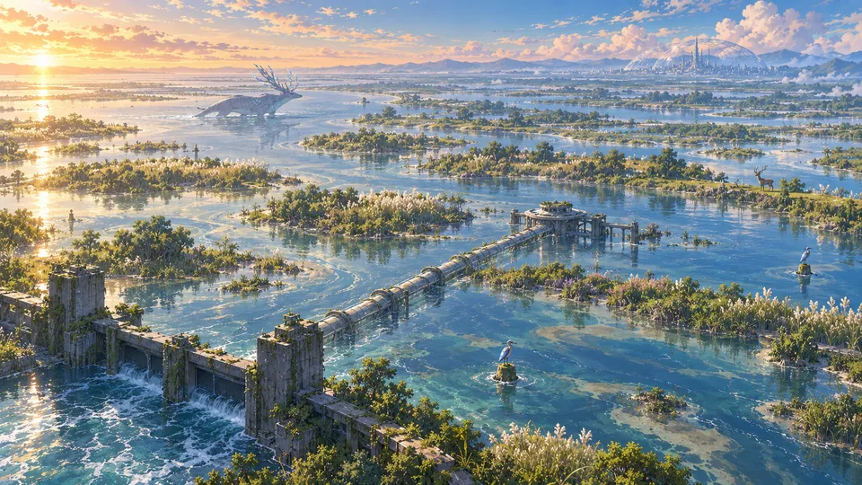 潮痕回聲濕地的生態全景
